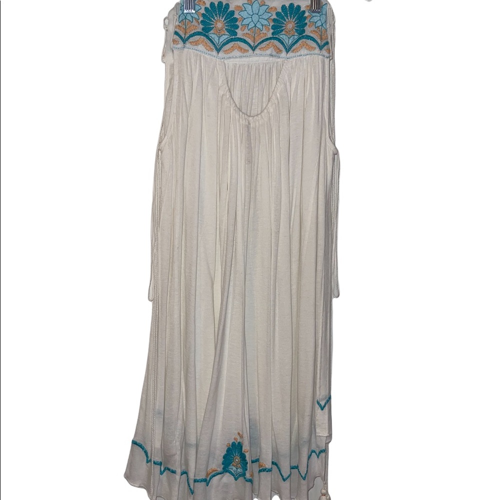 Free People Tassel Summer Embroidered Mini Dress 💛